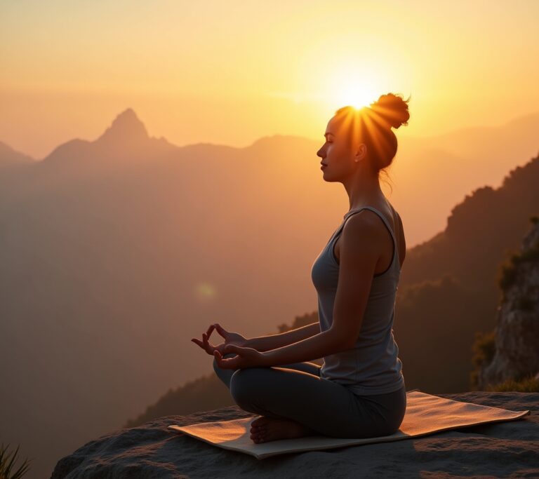 Person demonstrating alternate nostril breathing hand position