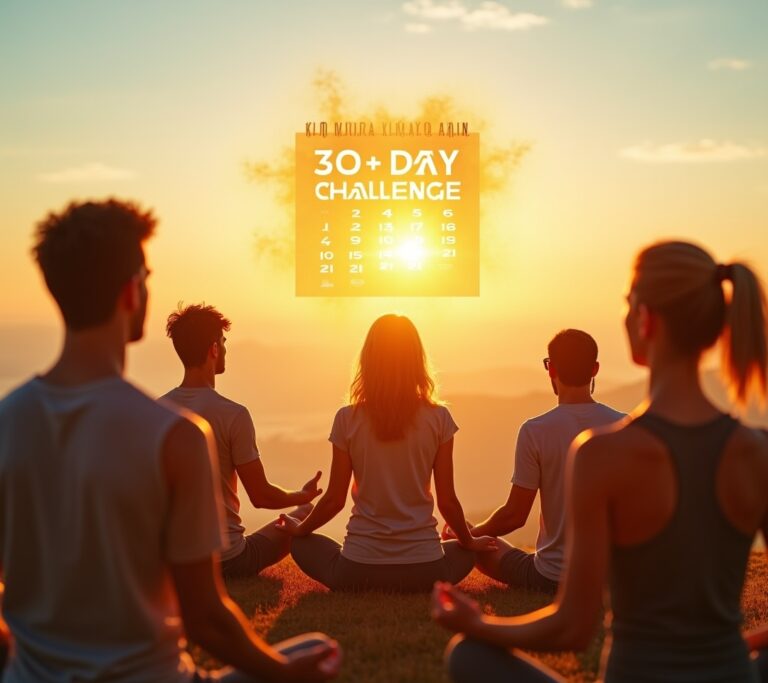 Calendar with a 30-day breathing plan marked out
