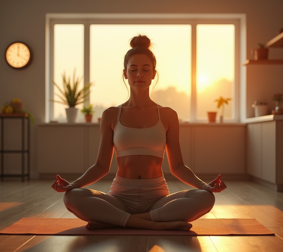 Person doing breathwork during a fasting window