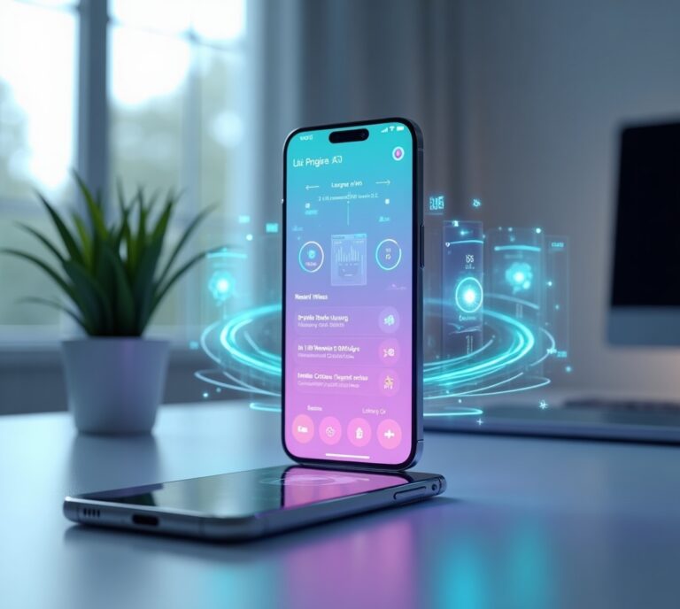 Phone screen showing a breathing app interface