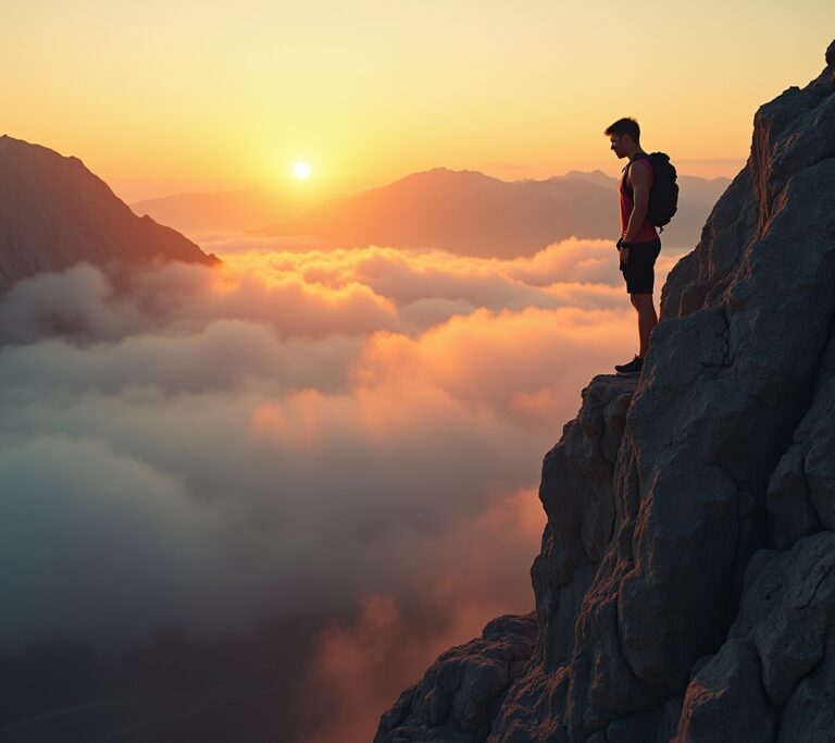 Runner breathing through the nose on a mountain trail