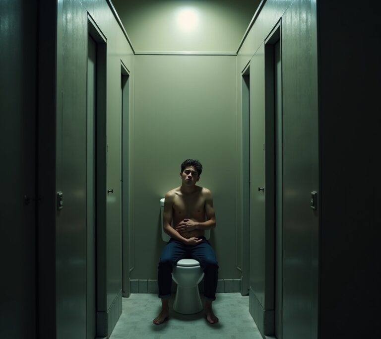Minimal bathroom scene suggesting a quick reset