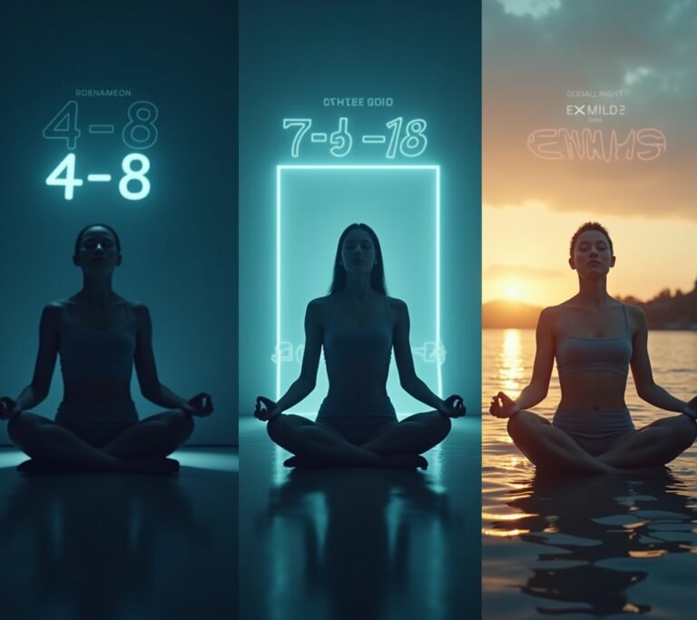 Three-panel comparison of breathing method timings