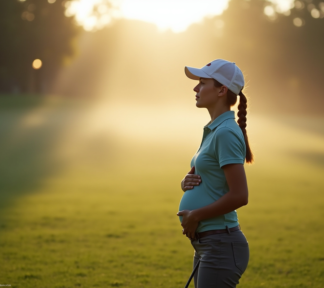 Golfer taking a slow breath on the tee box